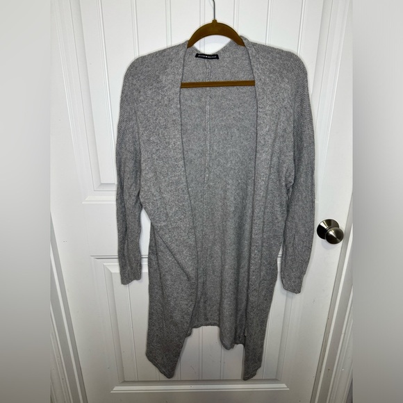 Brandy Melville Gray Open Front Long Sweater Cardigan - Picture 2 of 6